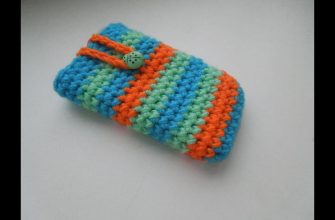 Как связать ЧЕХОЛ ДЛЯ ТЕЛЕФОНА крючком. How to crochet phone case.
